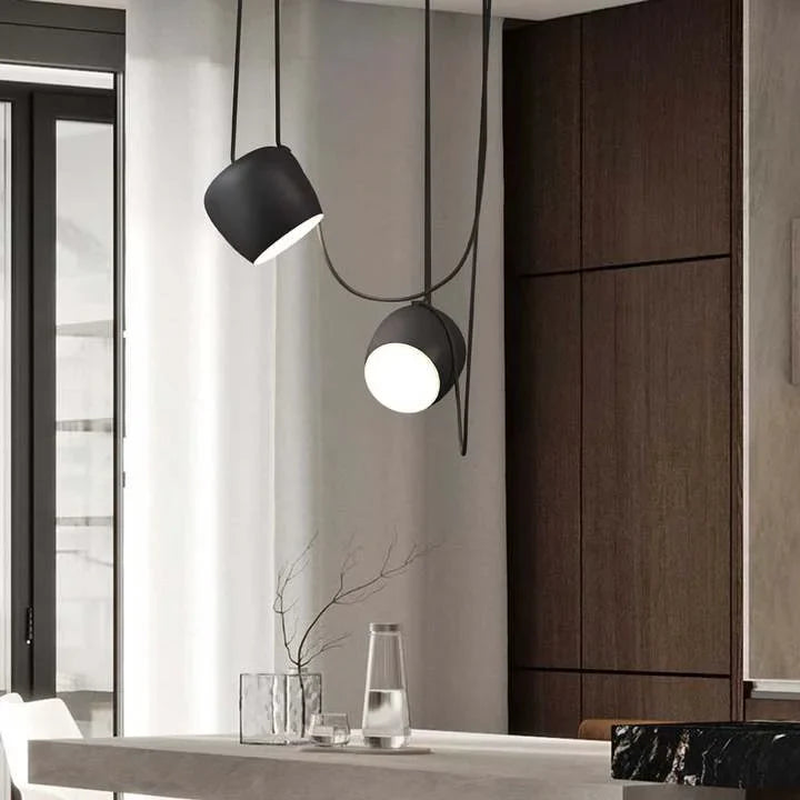 Pendant Light Aluminum 10W Dimmable 9.8 in Modern Living Room Kitchen Hanging Lamp Adjustable Cable Design | Thomler