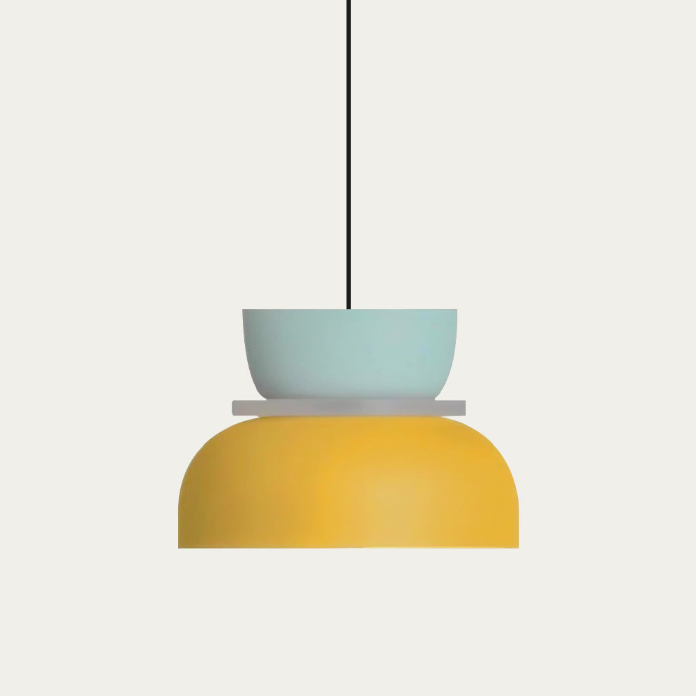 Pendant Light Aluminium Acrylic 29.0 cm Macaron Dining Room Scandinavian Hanging Ceiling Lamp Colour Block E27 | Thomler