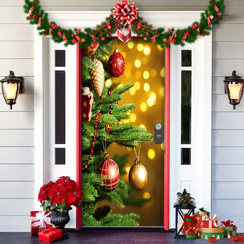 Holiday Door Cover – Festive Fabric Wrap for Front Doors | Thomler