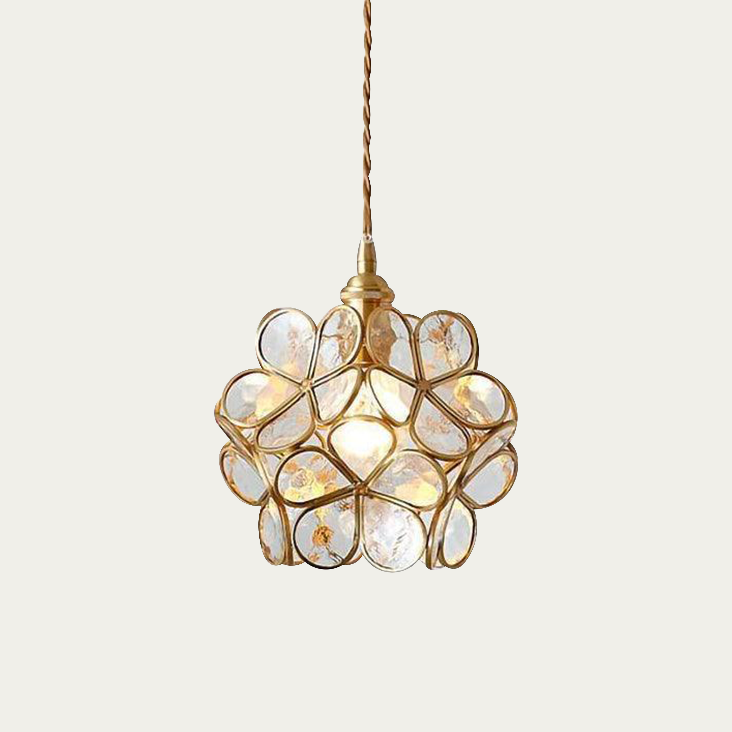 Pendant Light Glass Petal E27 Max 40W Ceiling Dining Room Bedroom Hanging Fixture Decorative Ambient Lighting | Thomler