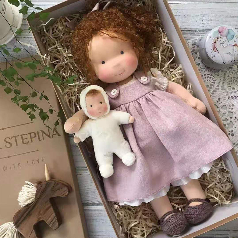Cotton Comfort Doll for Kids | Soft Stuffed Companion Toy | Hand-Stitched Heirloom Quality | Hypoallergenic Fill | Encourages Imaginative | Thomler