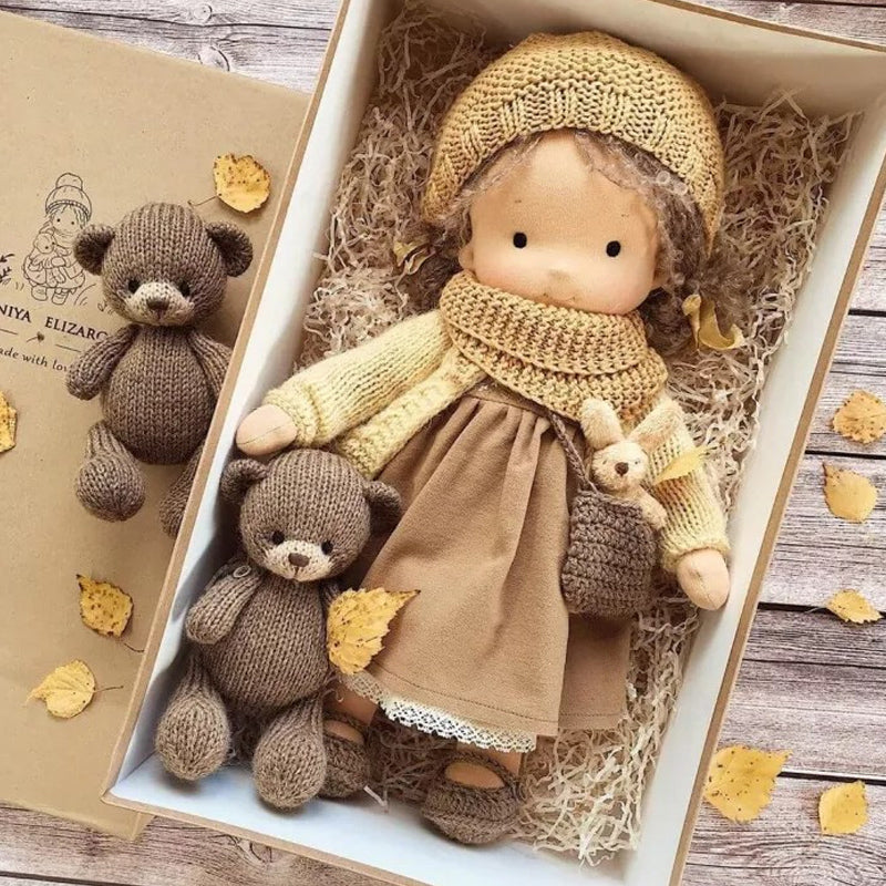 Cotton Comfort Doll for Kids | Soft Stuffed Companion Toy | Hand-Stitched Heirloom Quality | Hypoallergenic Fill | Encourages Imaginative | Thomler