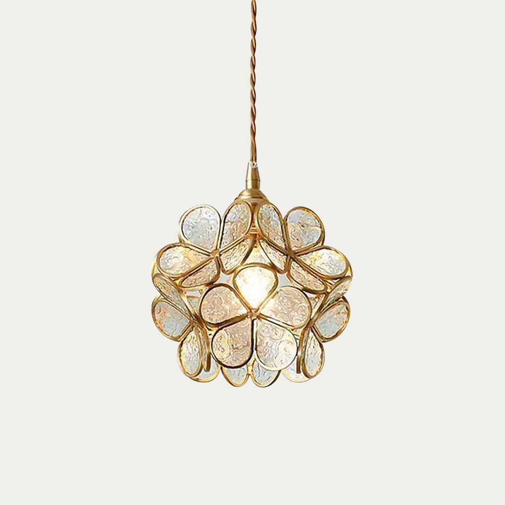 Pendant Light Glass Petal E27 Max 40W Ceiling Dining Room Bedroom Hanging Fixture Decorative Ambient Lighting | Thomler