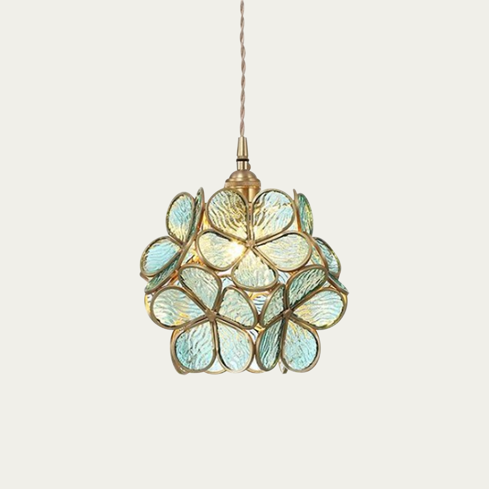 Pendant Light Glass Petal E27 Max 40W Ceiling Dining Room Bedroom Hanging Fixture Decorative Ambient Lighting | Thomler