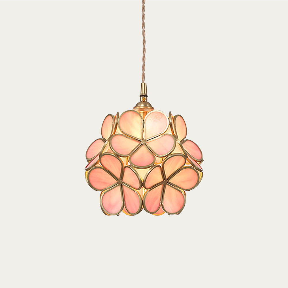 Pendant Light Glass Petal E27 Max 40W Ceiling Dining Room Bedroom Hanging Fixture Decorative Ambient Lighting | Thomler