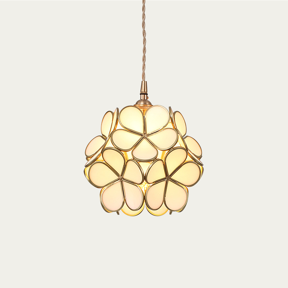 Pendant Light Glass Petal E27 Max 40W Ceiling Dining Room Bedroom Hanging Fixture Decorative Ambient Lighting | Thomler