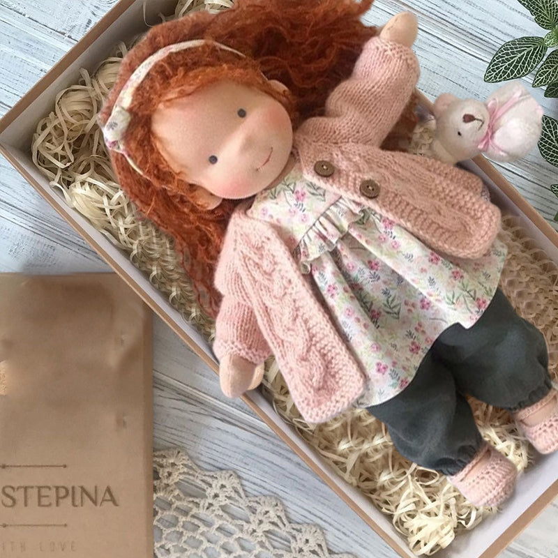 Cotton Comfort Doll for Kids | Soft Stuffed Companion Toy | Hand-Stitched Heirloom Quality | Hypoallergenic Fill | Encourages Imaginative | Thomler