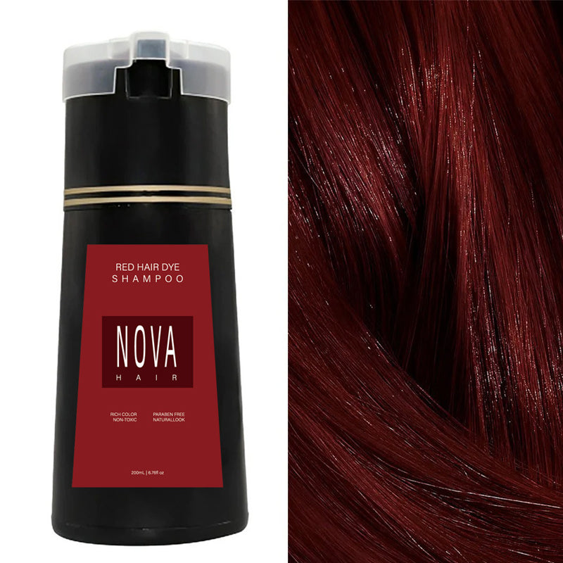 Hair Color Shampoo – Ammonia-Free Gray Coverage in 10 Minutes – Enriched with Fo-ti, Ginseng & Mushroom Extract for Healthy Shine | Thomler