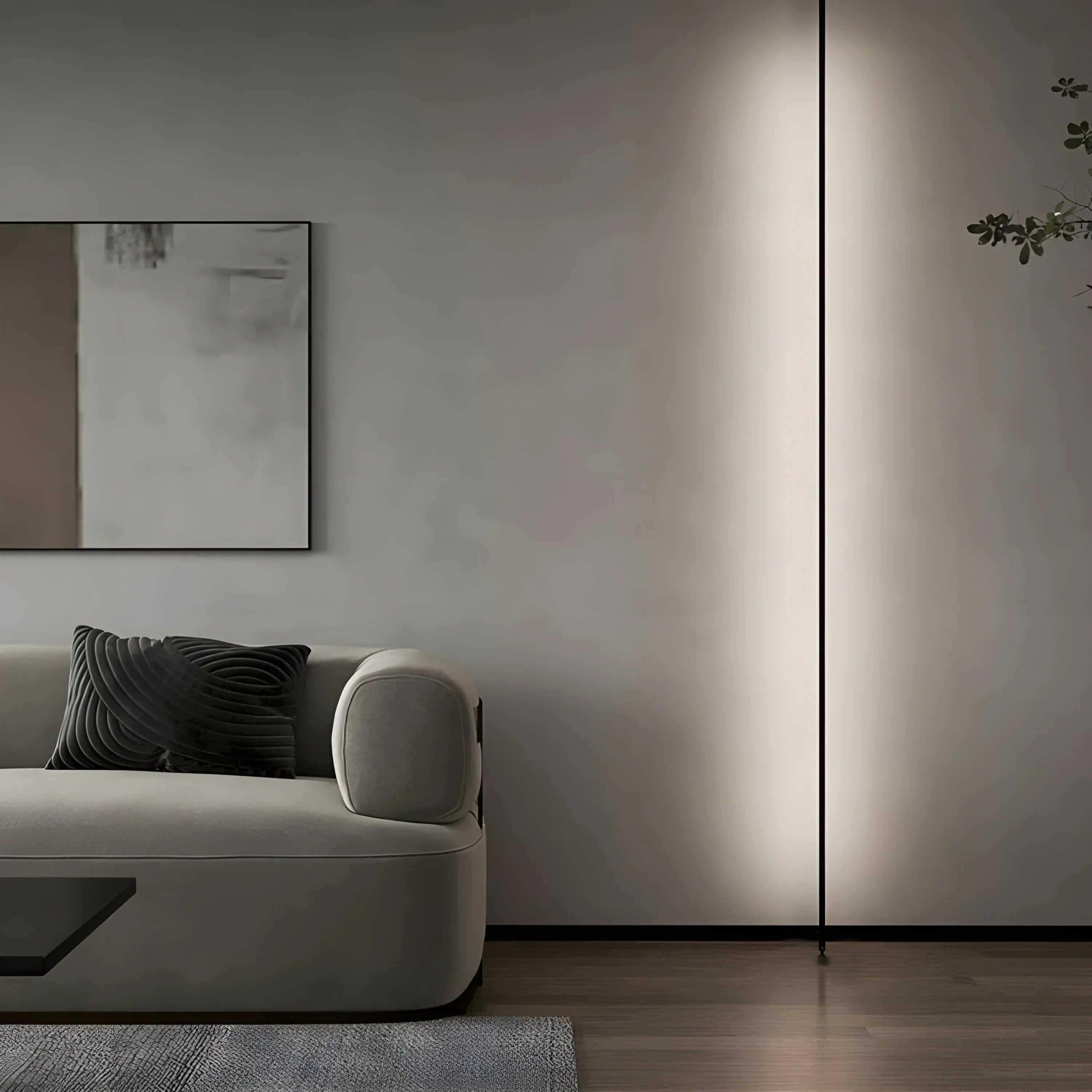 Wall Lamp Stainless Steel Linear LED RGBW Dimmable Black Bedroom Living Room Modern Indoor Lighting Fixture | Thomler
