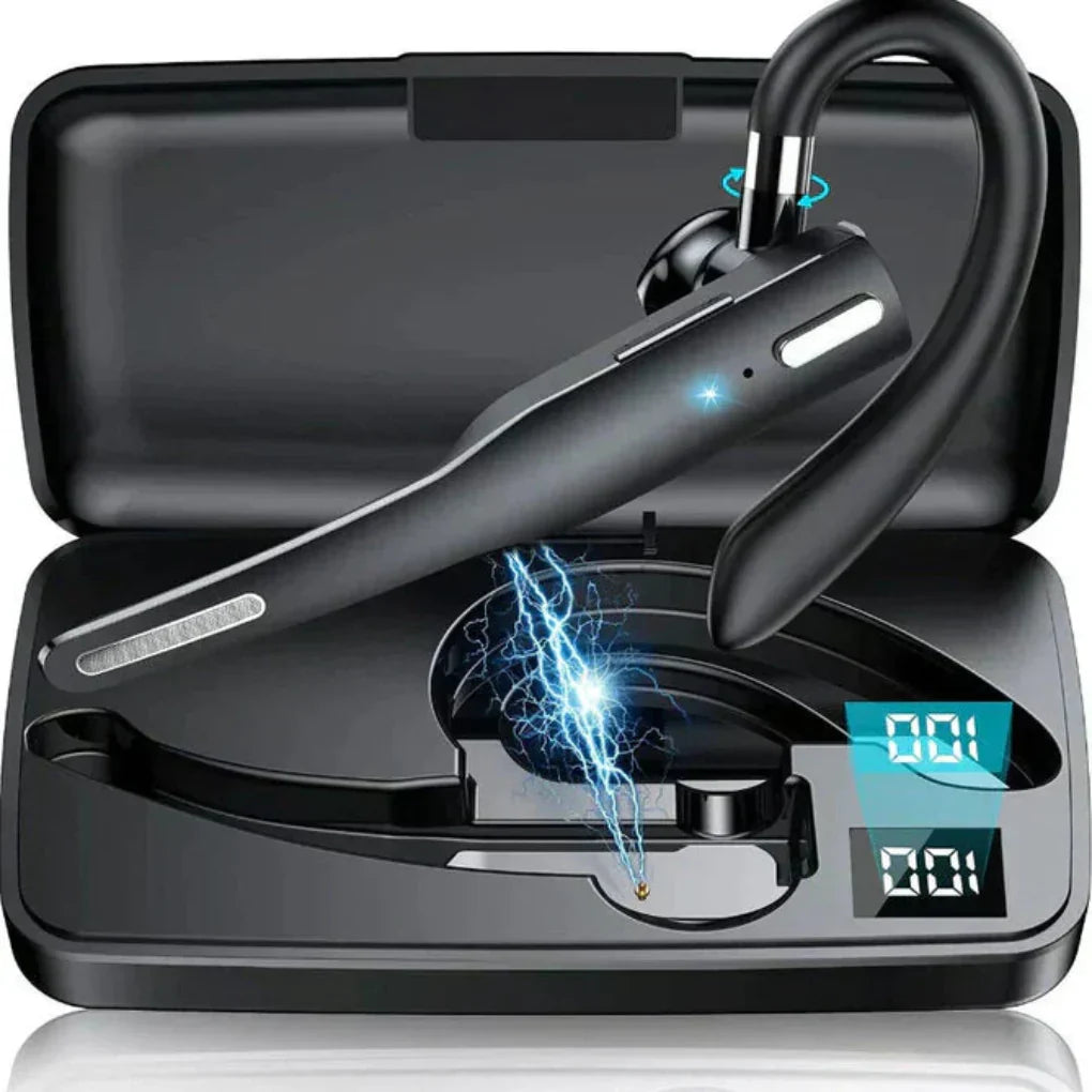 Wireless Single-Ear Headset with Dual-Mic Noise Reduction – Bluetooth 5.1 for Crystal-Clear Calls, Conference Use & All-Day Comfort | Thomler