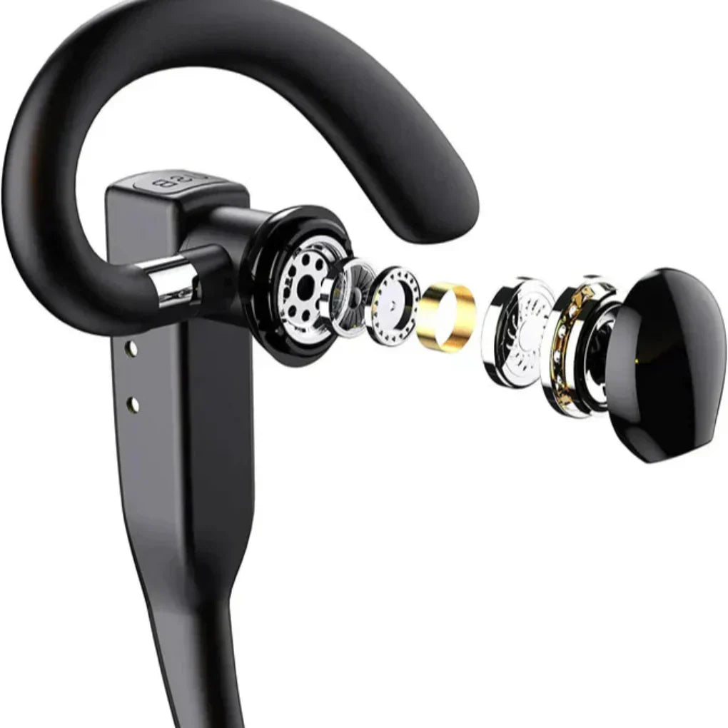 Wireless Single-Ear Headset with Dual-Mic Noise Reduction – Bluetooth 5.1 for Crystal-Clear Calls, Conference Use & All-Day Comfort | Thomler