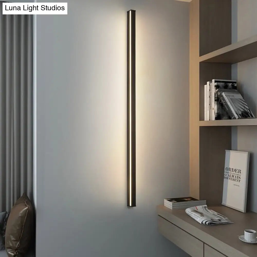Modern Black LED Wall Light Fixture – Vertical or Horizontal Install for Hallway, Bedroom & Living Room | Thomler