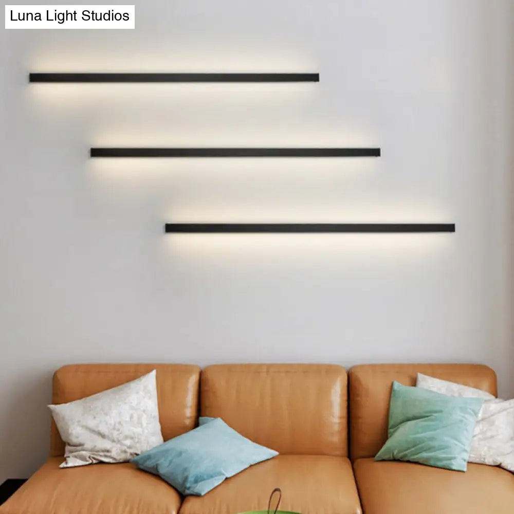 Modern Black LED Wall Light Fixture – Vertical or Horizontal Install for Hallway, Bedroom & Living Room | Thomler