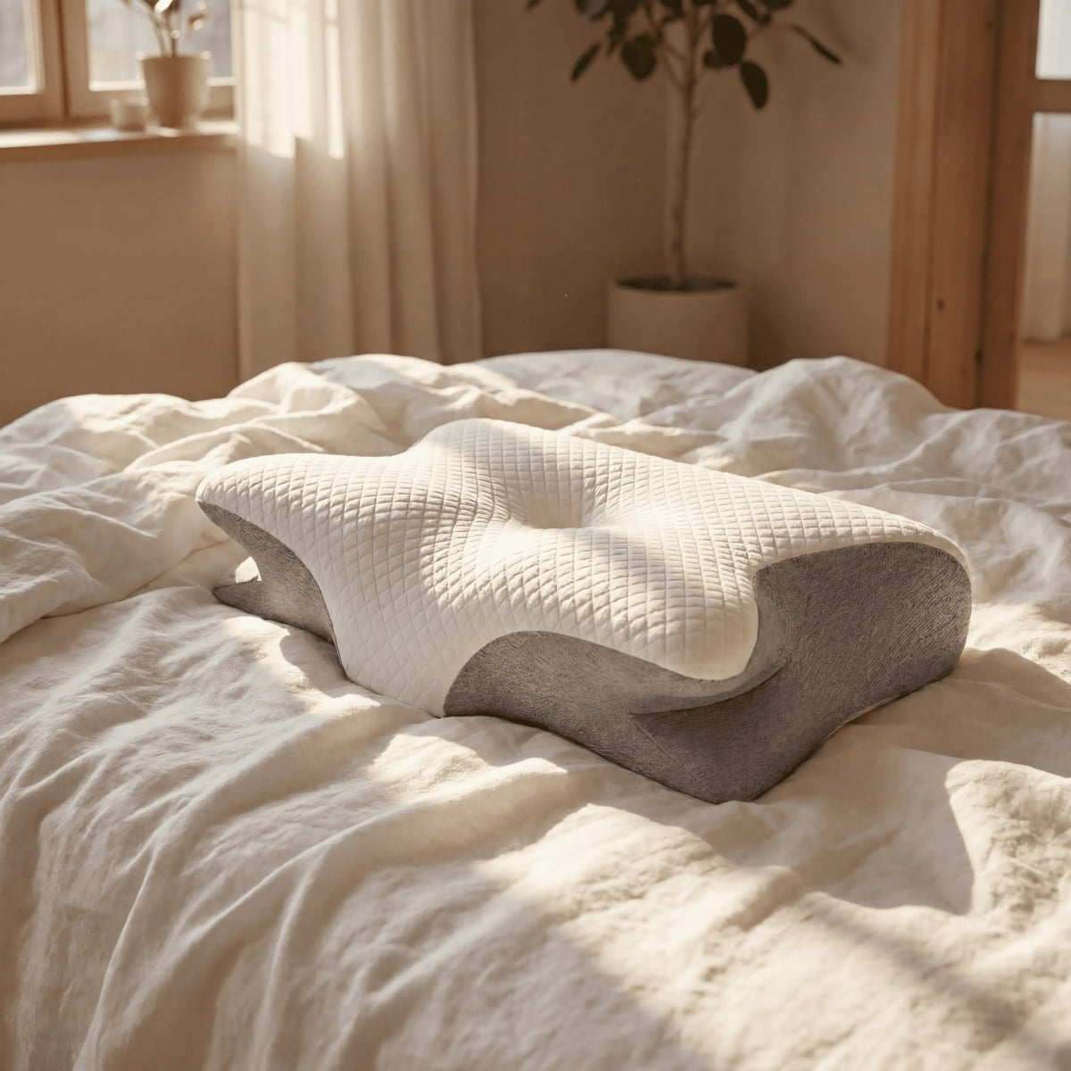 Memory Foam Contour Pillow for Back, Side & Stomach Sleepers – Neck Support Cushion for Better Rest | Thomler