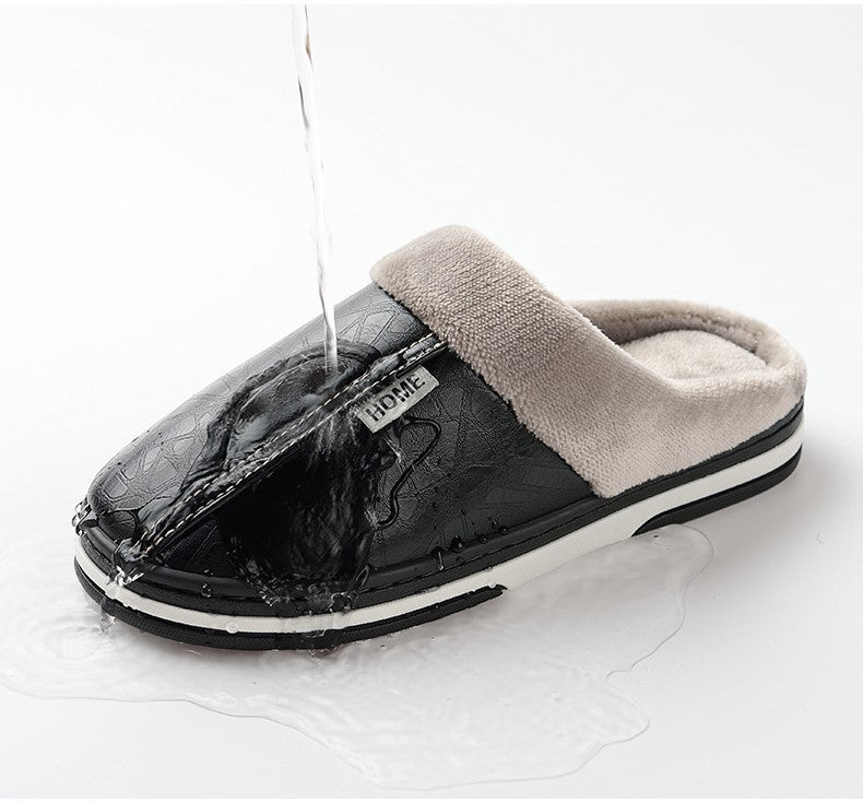 Waterproof Plush-Lined House Slippers with Anti-Slip Sole for Indoor & Outdoor Winter Comfort | Thomler