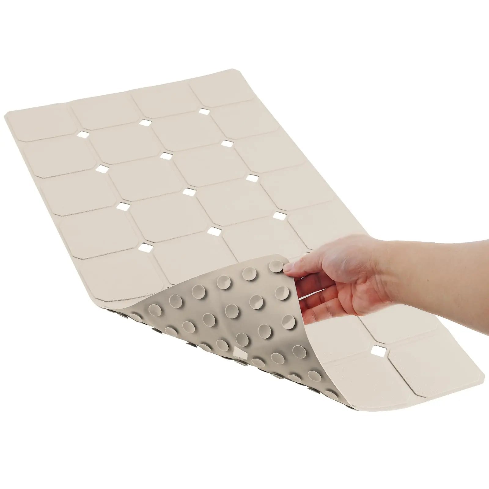 Non-Slip Silicone Shower Mat with Suction Cups – Foldable Bathtub Safety Mat for Wet Surfaces, Quick-Dry Design for Everyday Use | Thomler