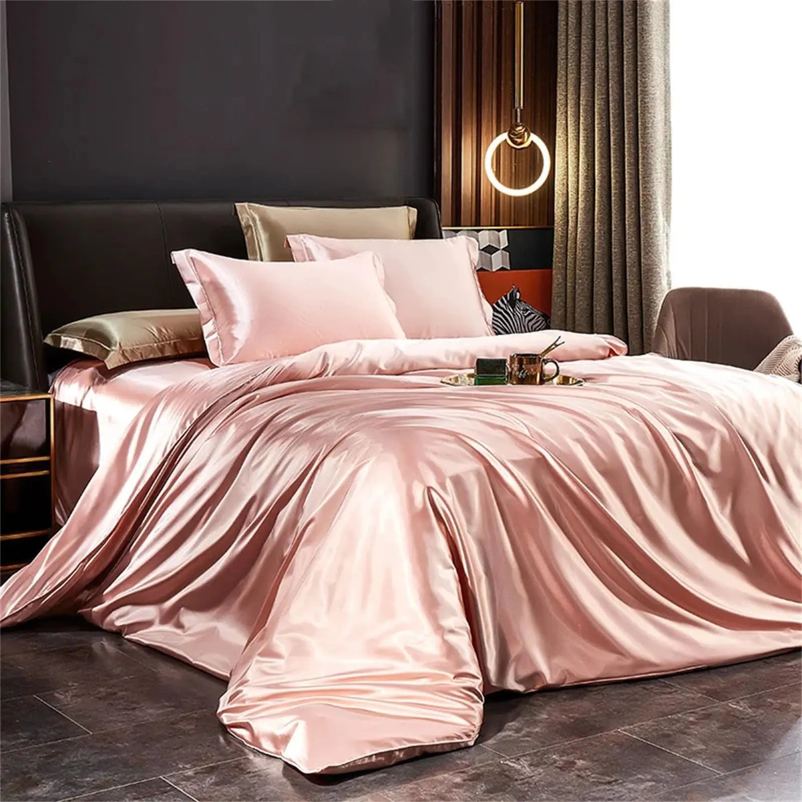 100% Mulberry Silk Sheet Set – Full Bed Ensemble with Duvet Cover, Fitted Sheet & Pillowcases for Cool, Luxurious Sleep | Thomler