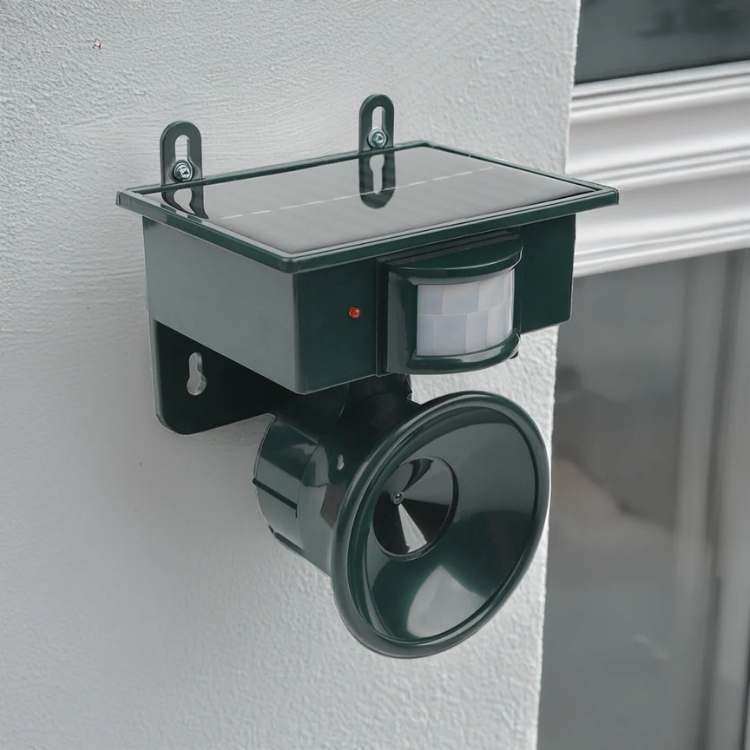 Motion-Activated Solar Bird Deterrent Device for Yards, Gardens & Patios – Ultrasonic Alarm with PIR Sensor | Thomler