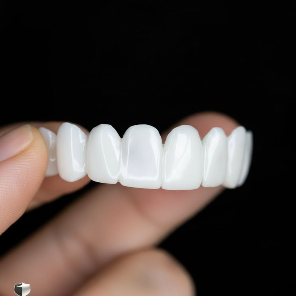 Snap-On Teeth Veneers for Upper Teeth | Temporary Cosmetic Dental Cover for Bright Confident Smile | Reusable Prosthetic Cap with Natural | Thomler