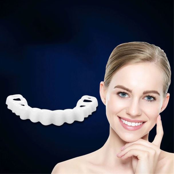 Moldable Snap-On Veneers for Upper & Lower Teeth – Custom-Fit Cosmetic Cover for a Natural White Smile | Thomler