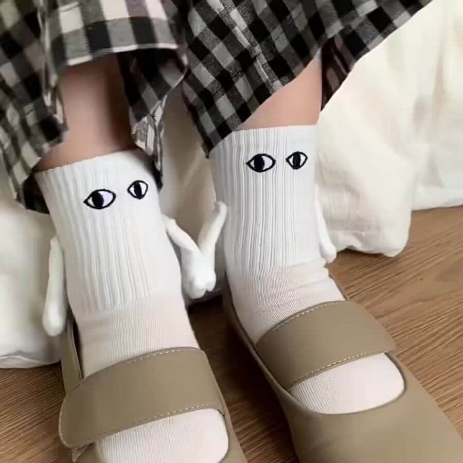 Cartoon Eyes Couples Socks with Matching Design for Pairs | Fun Novelty Footwear for Men & Women | Comfortable Cotton Blend Crew Socks for | Thomler
