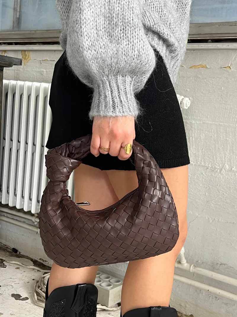 Woven Mini Handbag for Women - Compact Braided Crossbody Purse with Handle for Daily Essentials, Travel & Special Events - Lightweight | Thomler
