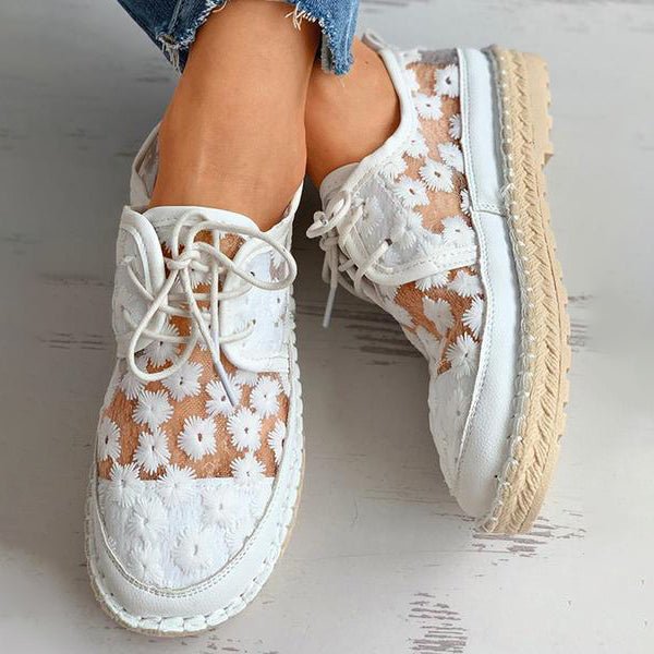 Women's Orthopedic Floral Embroidered Slip-On Shoes with Arch Support for All-Day Walking Comfort & Pain Relief | Thomler