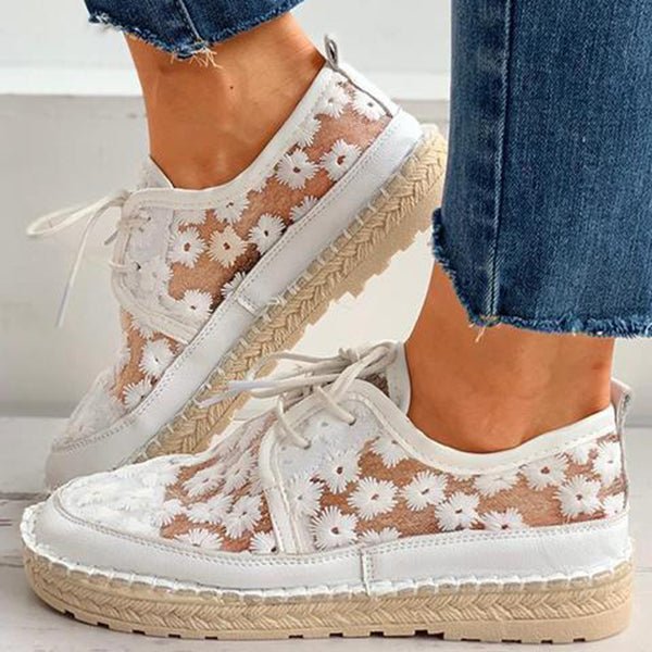 Women's Orthopedic Floral Embroidered Slip-On Shoes with Arch Support for All-Day Walking Comfort & Pain Relief | Thomler
