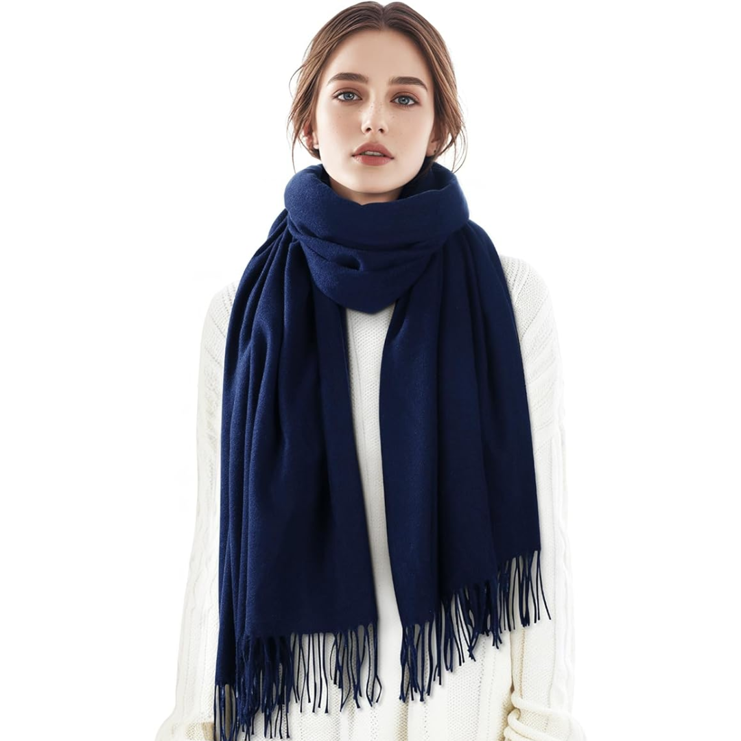 Plaid Cashmere Winter Shawl for Women – Cozy Oversized Wrap Scarf for Cold Weather, Evening Events & Daily Wear | Thomler