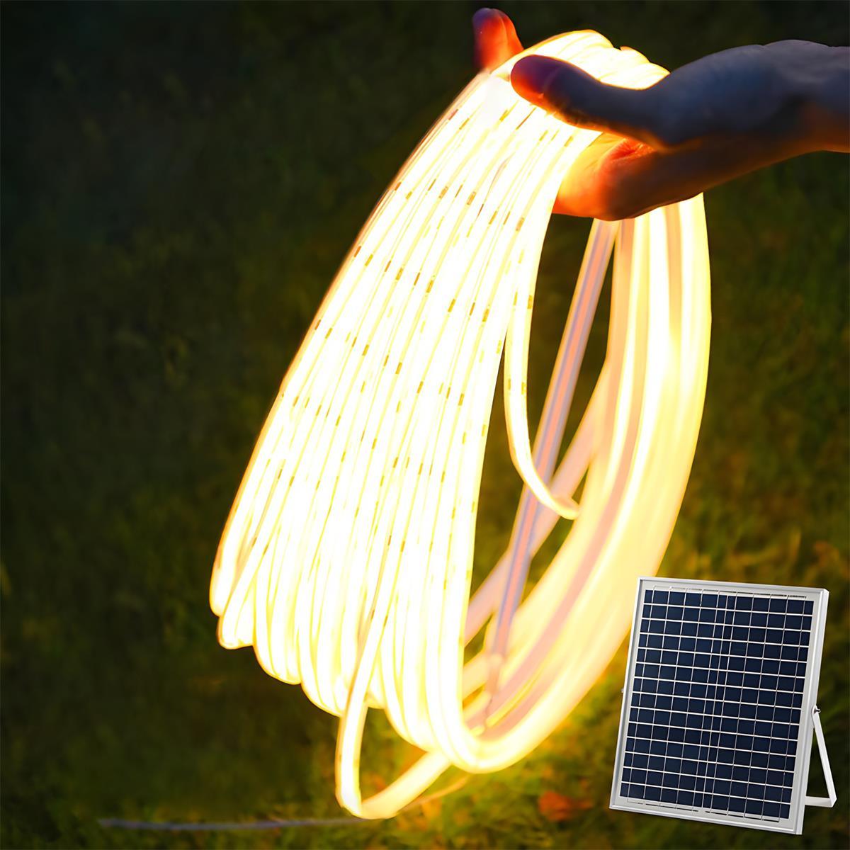 Outdoor LED Strip Flexible Solar 5.0 m Warm White Garden Path Patio Recessed Lighting Waterproof Linear Light | Thomler