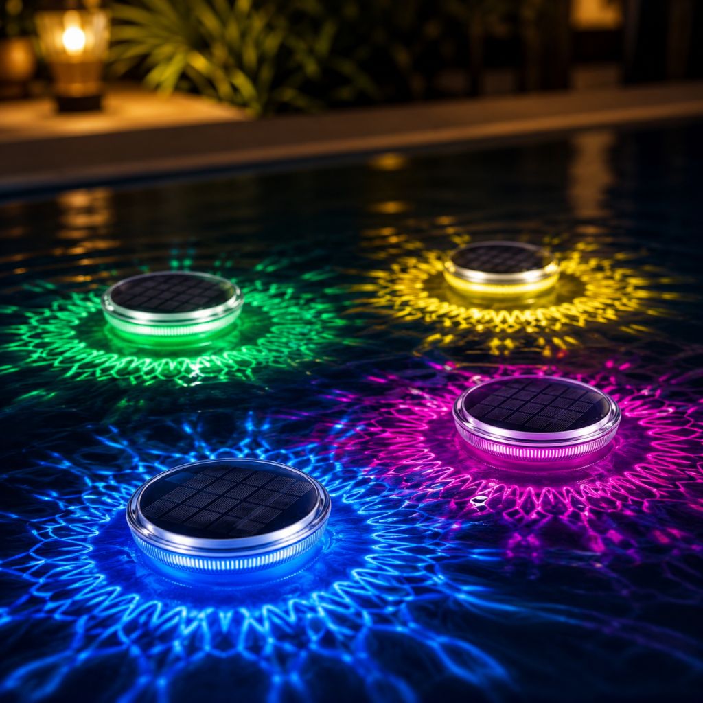 Waterproof LED Pool Float Light with Remote – Solar Powered, 9 Colors, Timer & Auto-On for Swimming Pools | Thomler