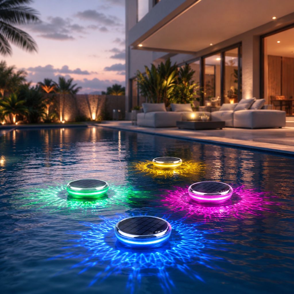 Waterproof LED Pool Float Light with Remote – Solar Powered, 9 Colors, Timer & Auto-On for Swimming Pools | Thomler