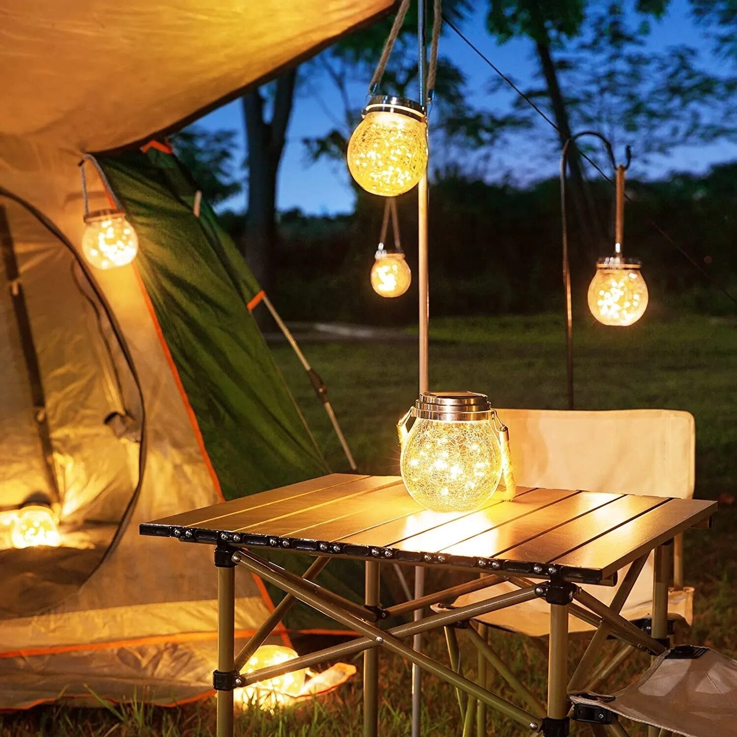 Solar Glass Globe Lantern
