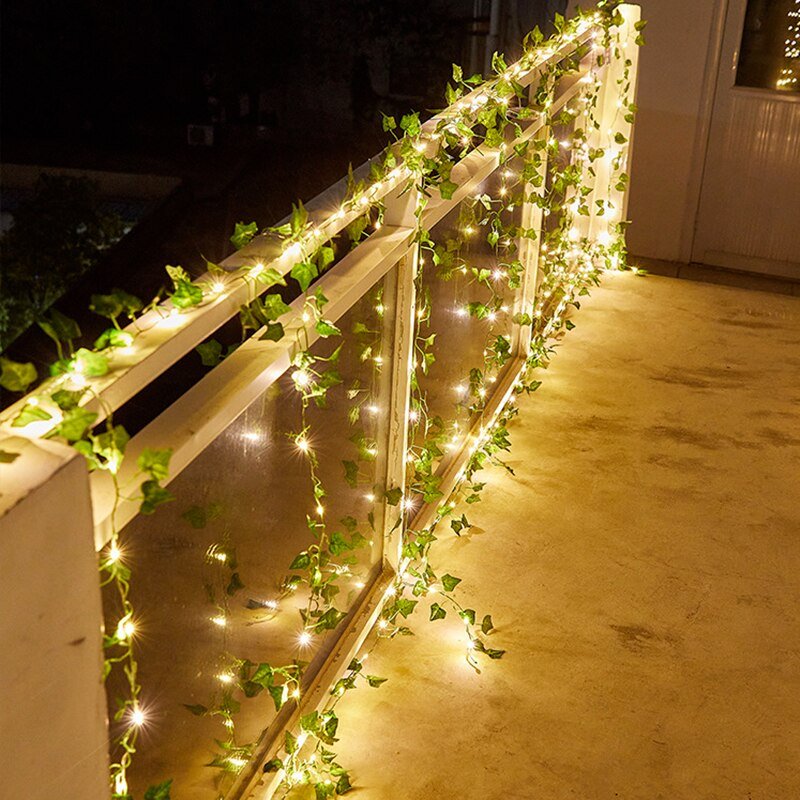 String Lights PVC Solar 16 ft Outdoor Garden Patio Wedding Decor Vine LED Flexible | Thomler