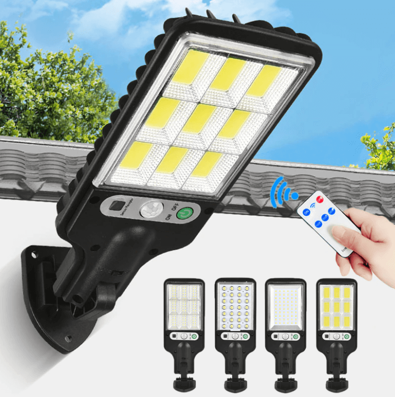 Solar Powered Floodlight Outdoor Security Light with Motion Sensor & Remote Control Waterproof IP67 for Yard Garage Driveway Garden Patio | Thomler