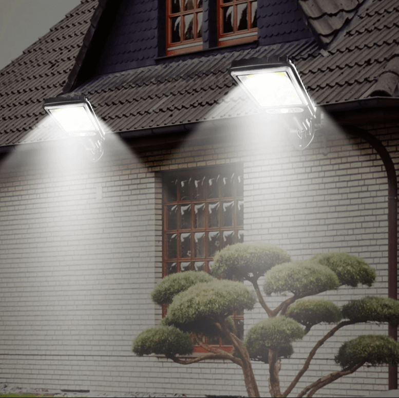 Solar Powered Floodlight Outdoor Security Light with Motion Sensor & Remote Control Waterproof IP67 for Yard Garage Driveway Garden Patio | Thomler
