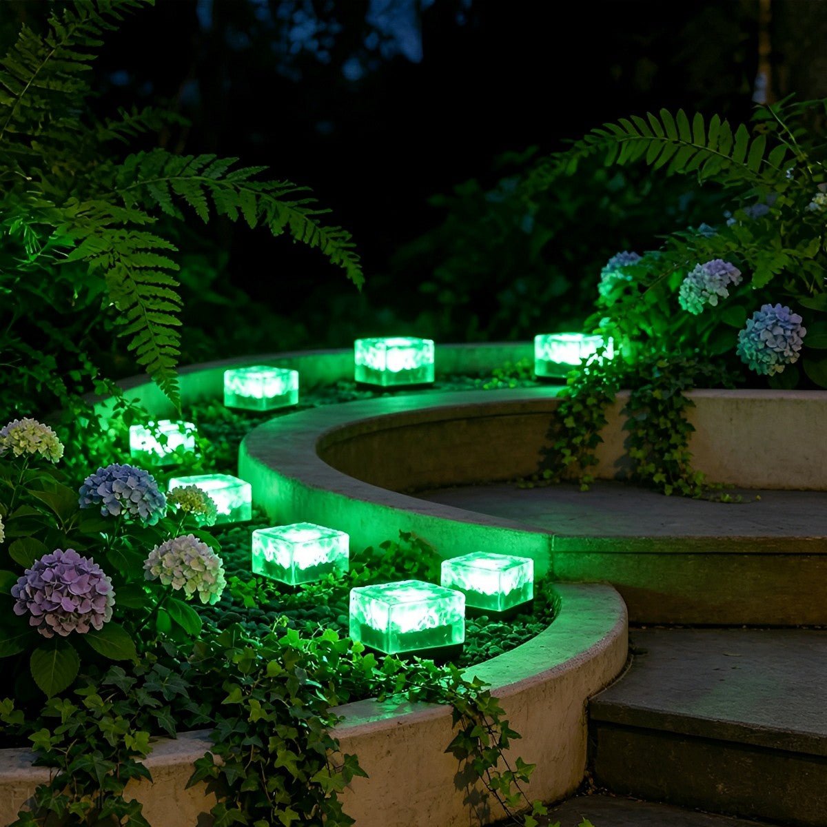 Weatherproof Cube Path Marker Light – Auto-On Solar Dusk-to-Dawn Glow for Yard, Patio & Walkway | Thomler
