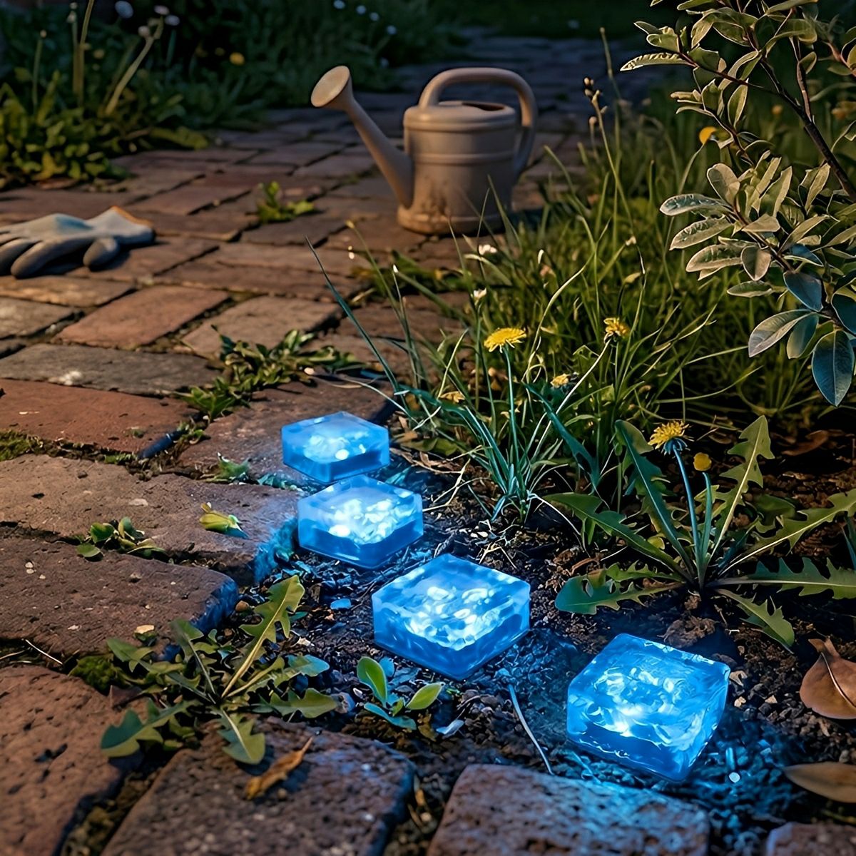 Weatherproof Cube Path Marker Light – Auto-On Solar Dusk-to-Dawn Glow for Yard, Patio & Walkway | Thomler