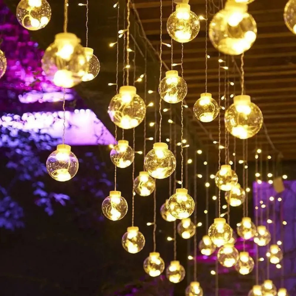 Pendant Light Solar 10 ft Outdoor String Lights Warm Glow Garden Patio Pergola Decor | Thomler