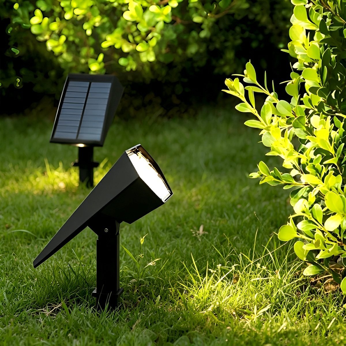 Weather-Resistant Ground-Mounted Accent Uplight for Trees & Shrubs – Solar-Powered Adjustable Garden Illumination | Thomler