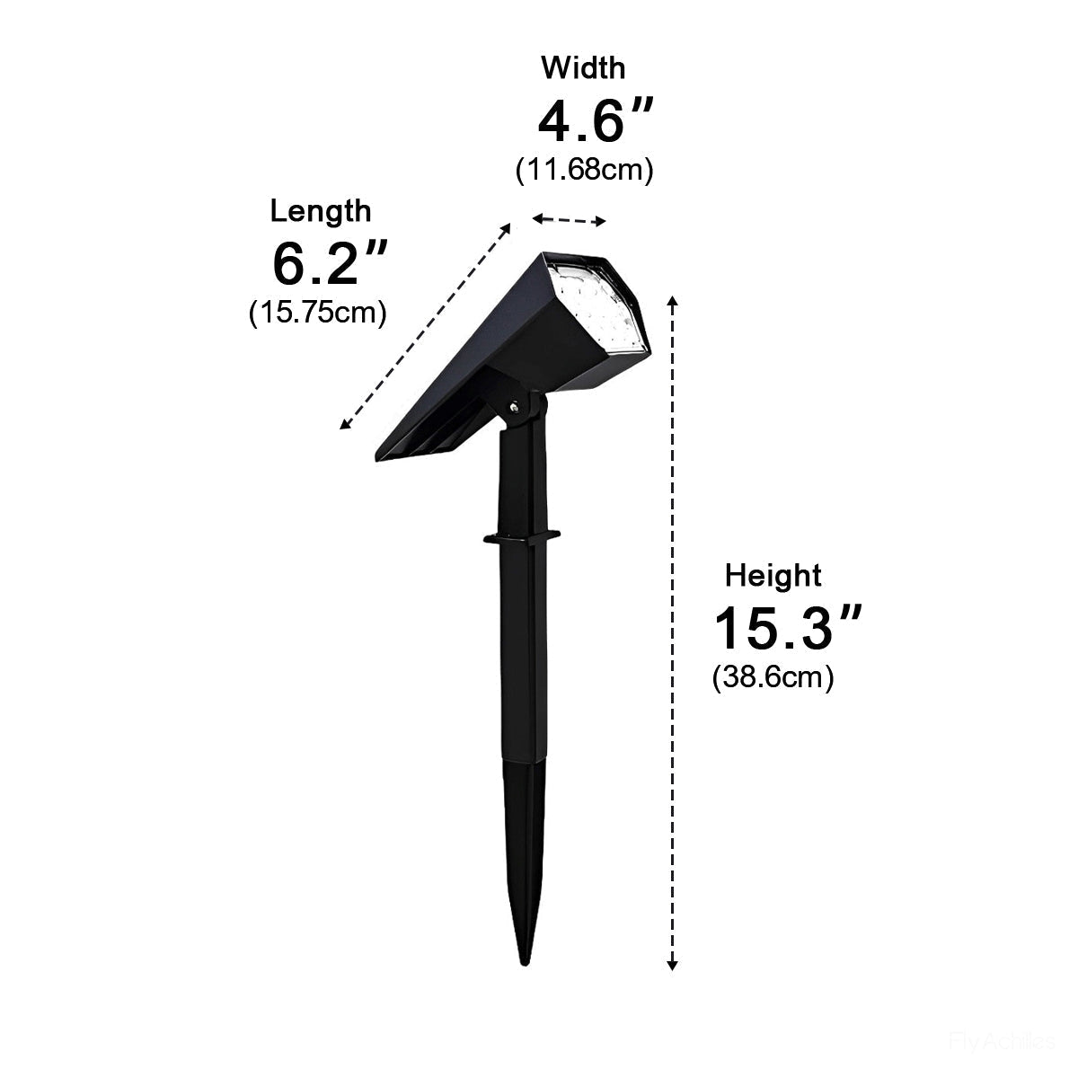 Weather-Resistant Ground-Mounted Accent Uplight for Trees & Shrubs – Solar-Powered Adjustable Garden Illumination | Thomler