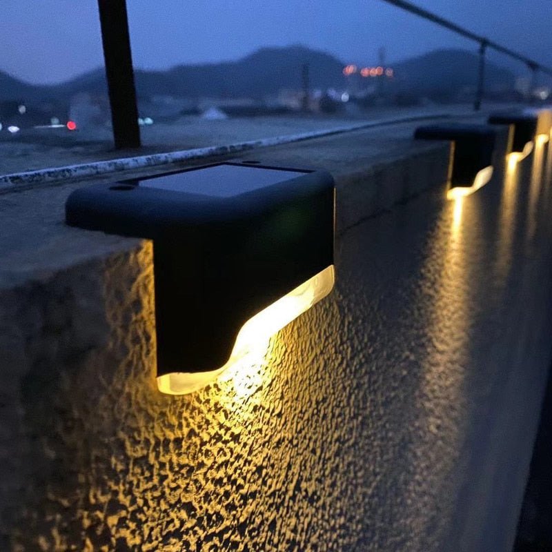 Outdoor Solar Stair Light ABS 2 in Height Waterproof Pathway Garden Deck Lighting | Thomler