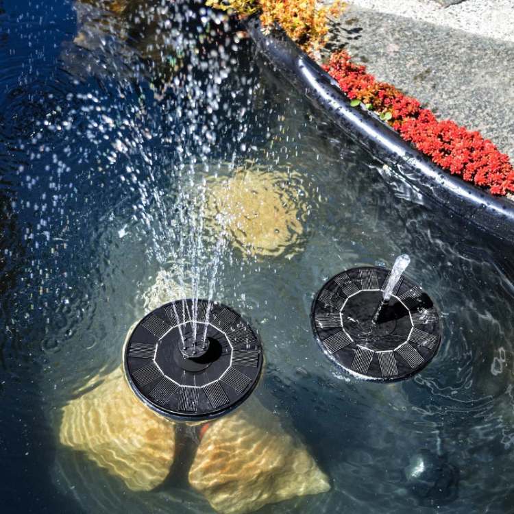 Floating Solar Fountain for Bird Bath Pond Pool Patio Garden Water Feature Outdoor Decoration Self-Contained Kit | Thomler