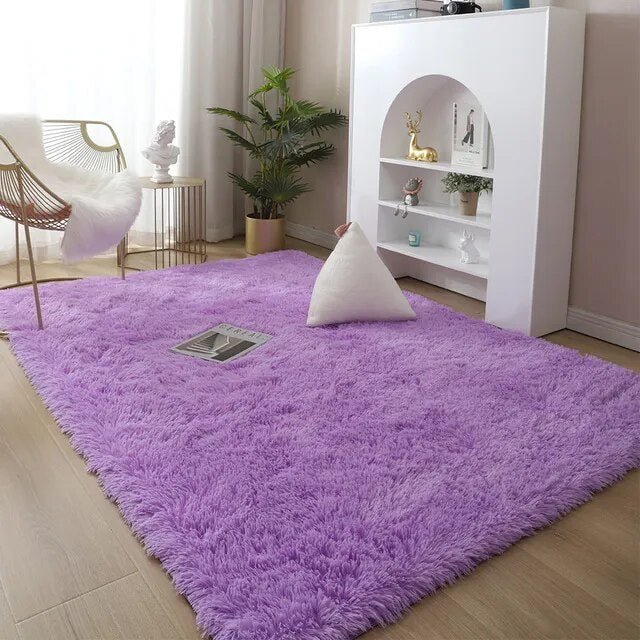 Plush Shag Area Rug for Living Room & Bedroom - Soft Non-Slip Floor Mat Polyester Carpet Runner for Home Decor | Thomler