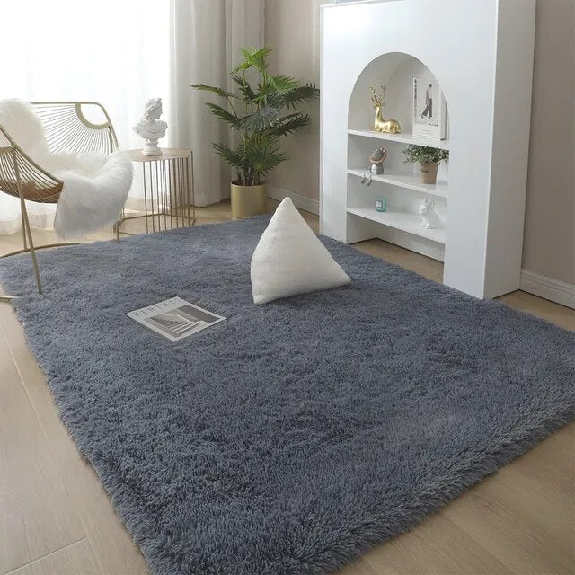 Plush Shag Area Rug for Living Room & Bedroom - Soft Non-Slip Floor Mat Polyester Carpet Runner for Home Decor | Thomler