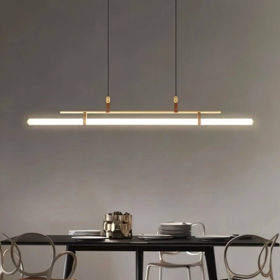 Pendant Light Metal Tubular LED Adjustable Height Kitchen Island Workspace Linear Hanging Light Warm White Cool White | Thomler