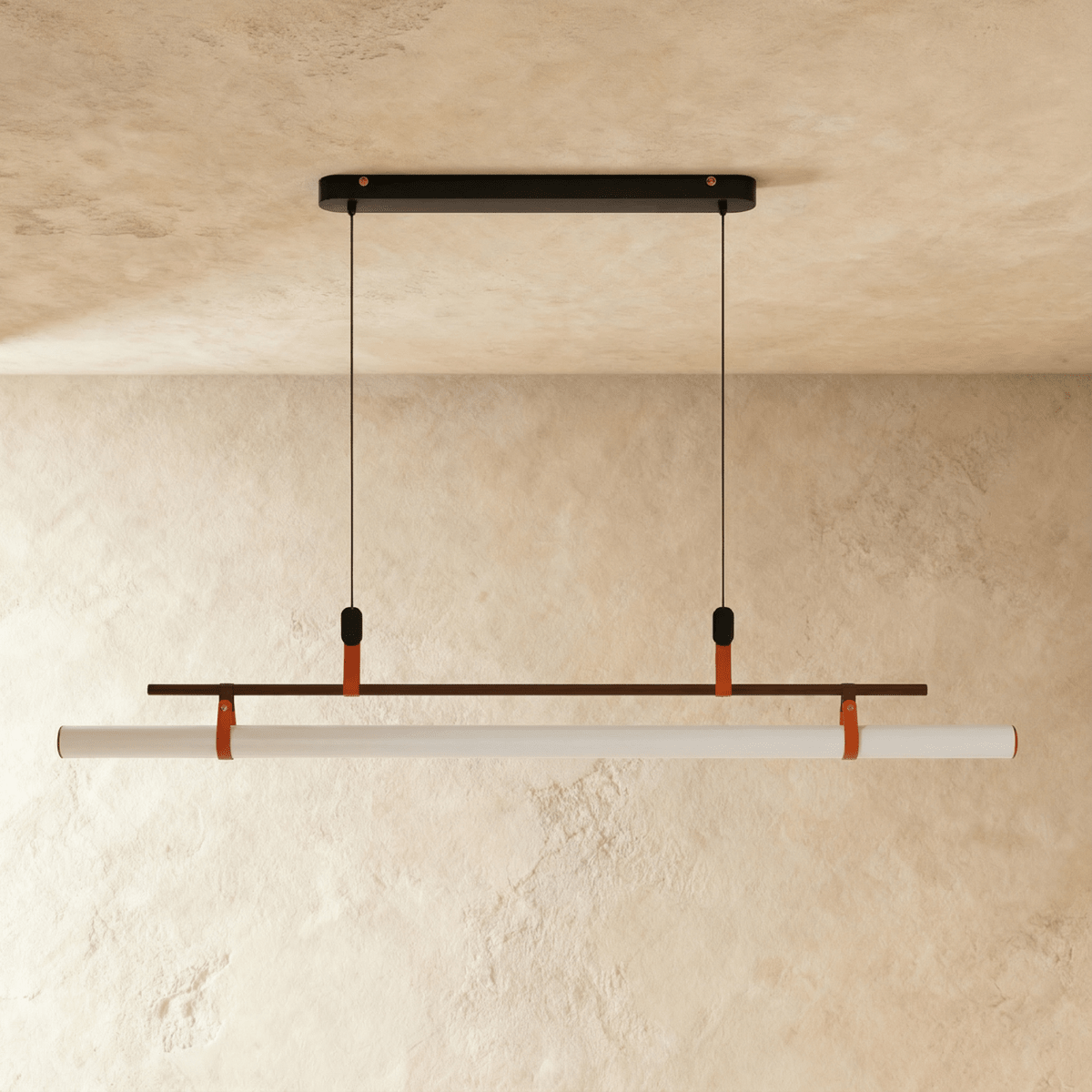Pendant Light Metal Tubular LED Adjustable Height Kitchen Island Workspace Linear Hanging Light Warm White Cool White | Thomler