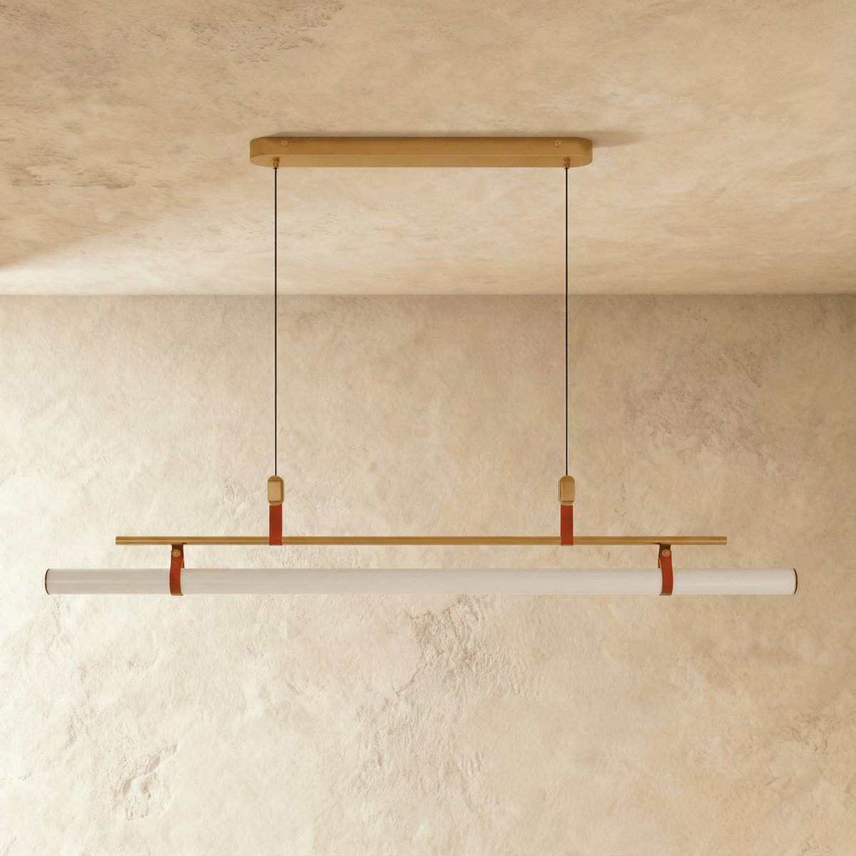 Pendant Light Metal Tubular LED Adjustable Height Kitchen Island Workspace Linear Hanging Light Warm White Cool White | Thomler