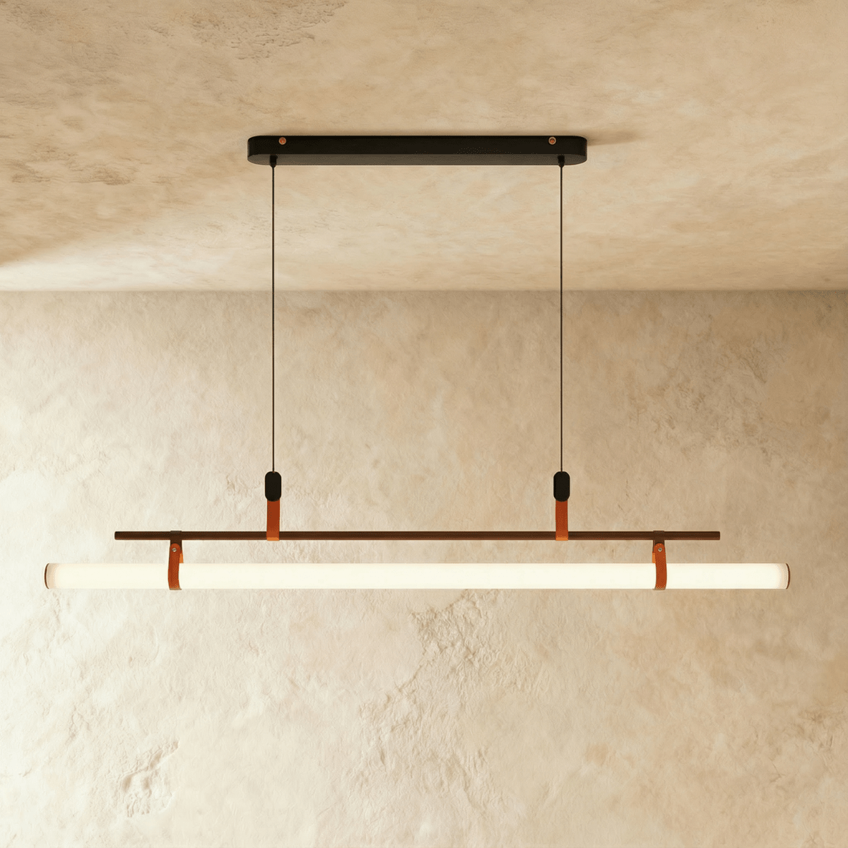 Pendant Light Metal Tubular LED Adjustable Height Kitchen Island Workspace Linear Hanging Light Warm White Cool White | Thomler