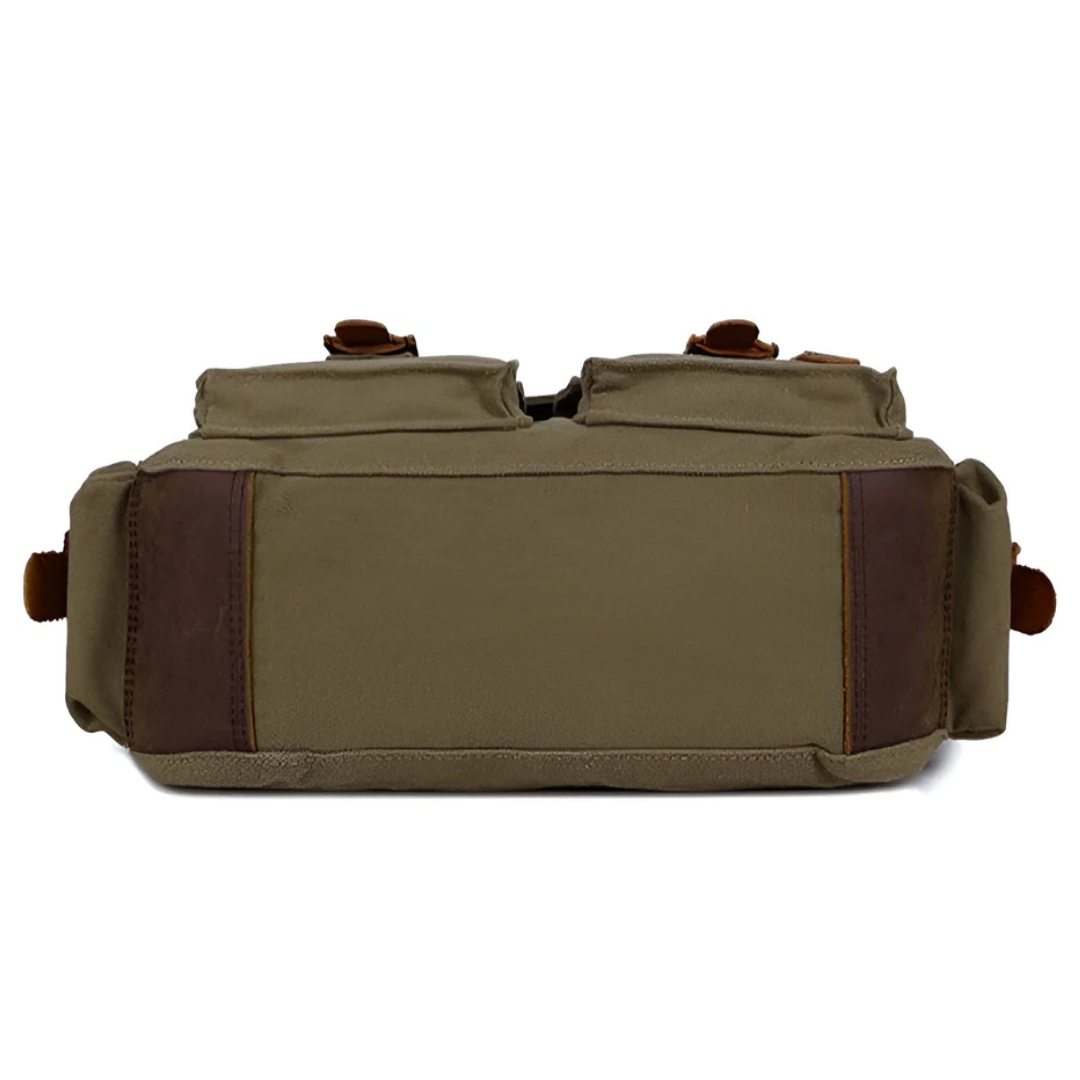 Men's Canvas Shoulder Bag with Multiple Pockets for Everyday Carry and Travel | Hands-Free Sling Pack for Phone Wallet Keys | Adjustable Str | Thomler